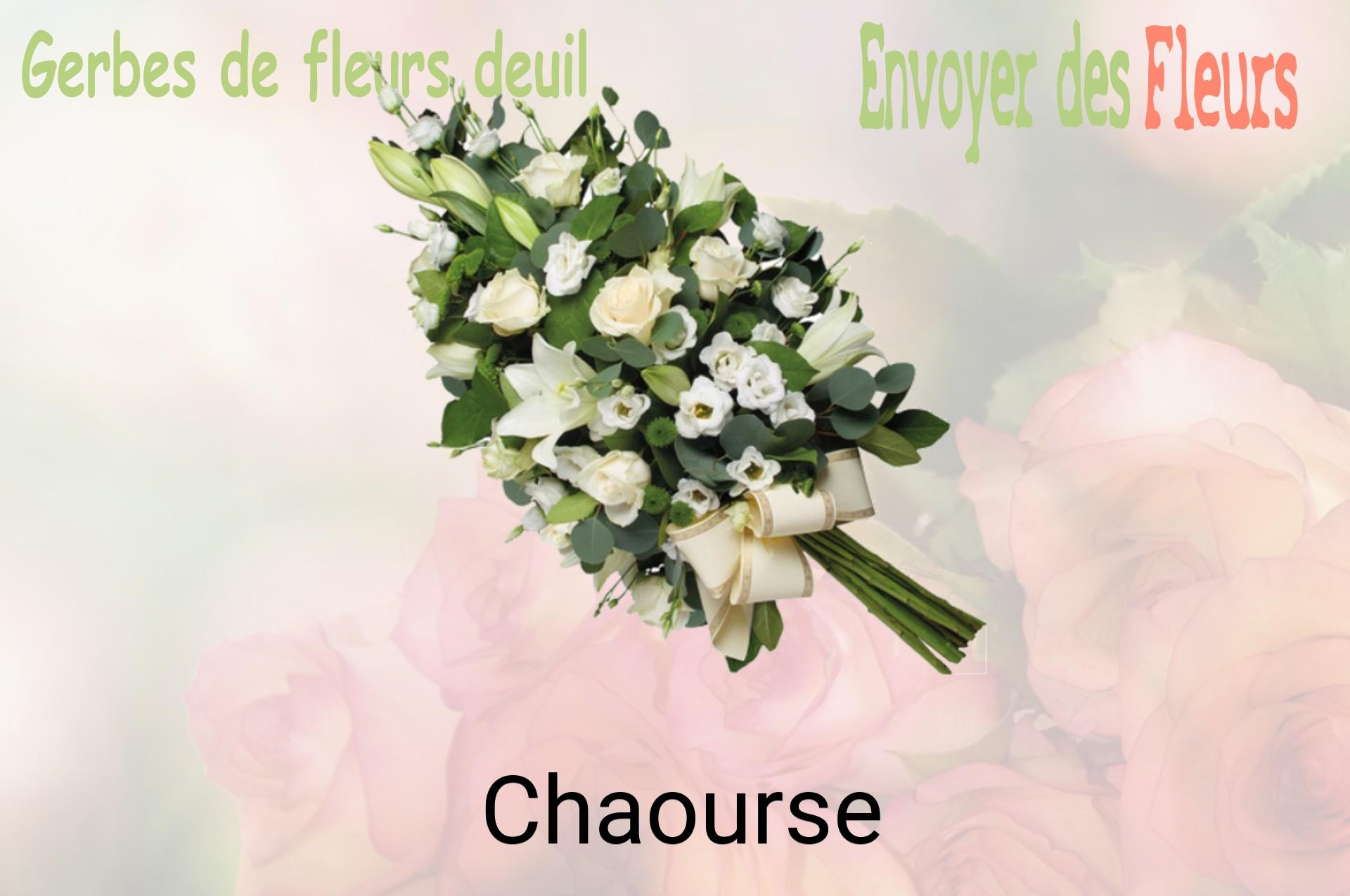 Gerbe de fleurs de deuil livrée à Chaourse